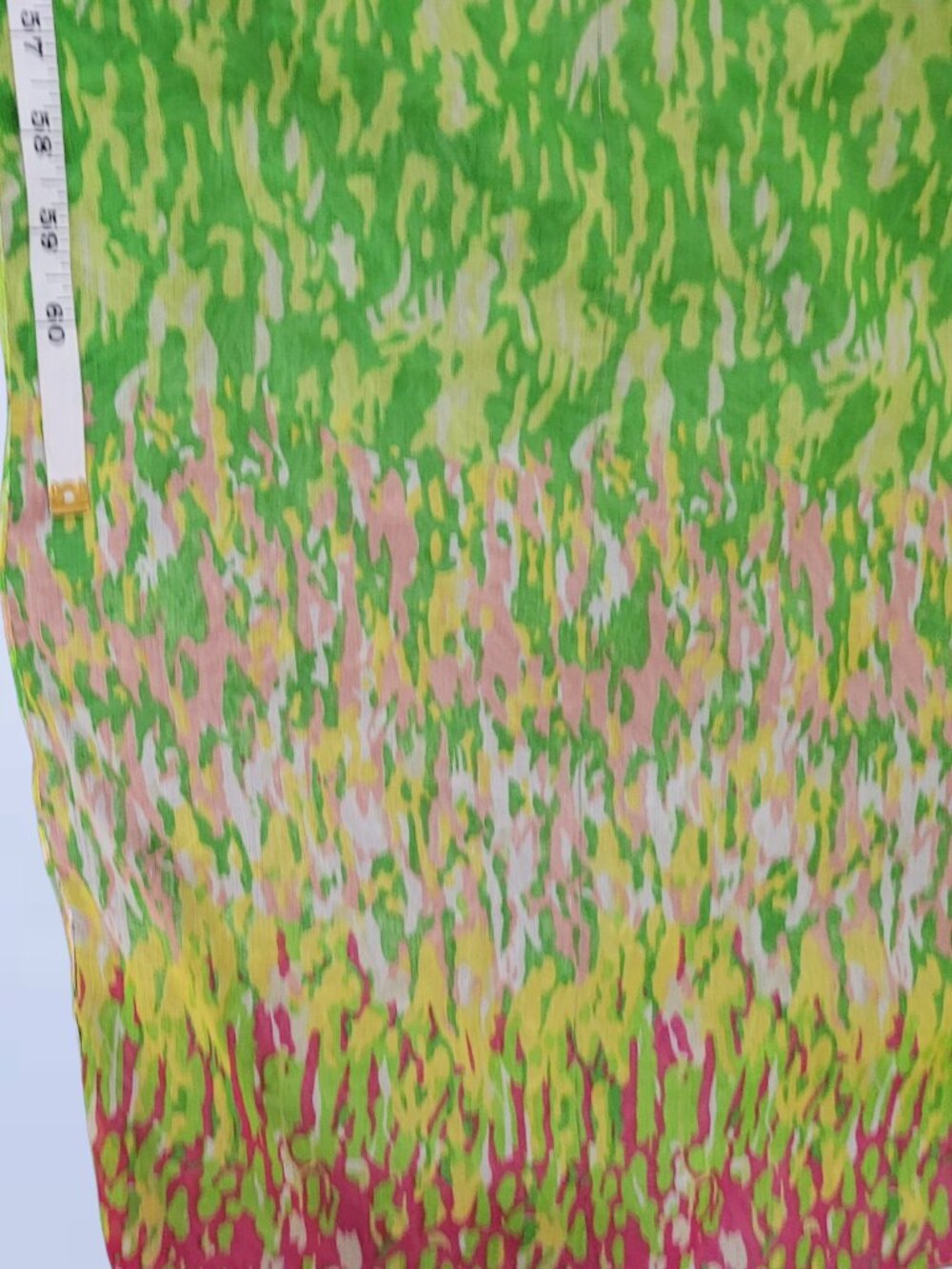 Lightweight Chiffon Multicolour Scarf with Abstract Pattern - Picture 4 of 5